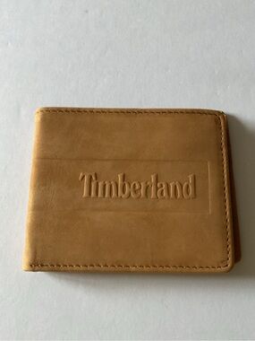 TIMBERLAND WHEATLOCK NUBUCK SUEDE BIFOLD WALLET 1973 TAN NWOT